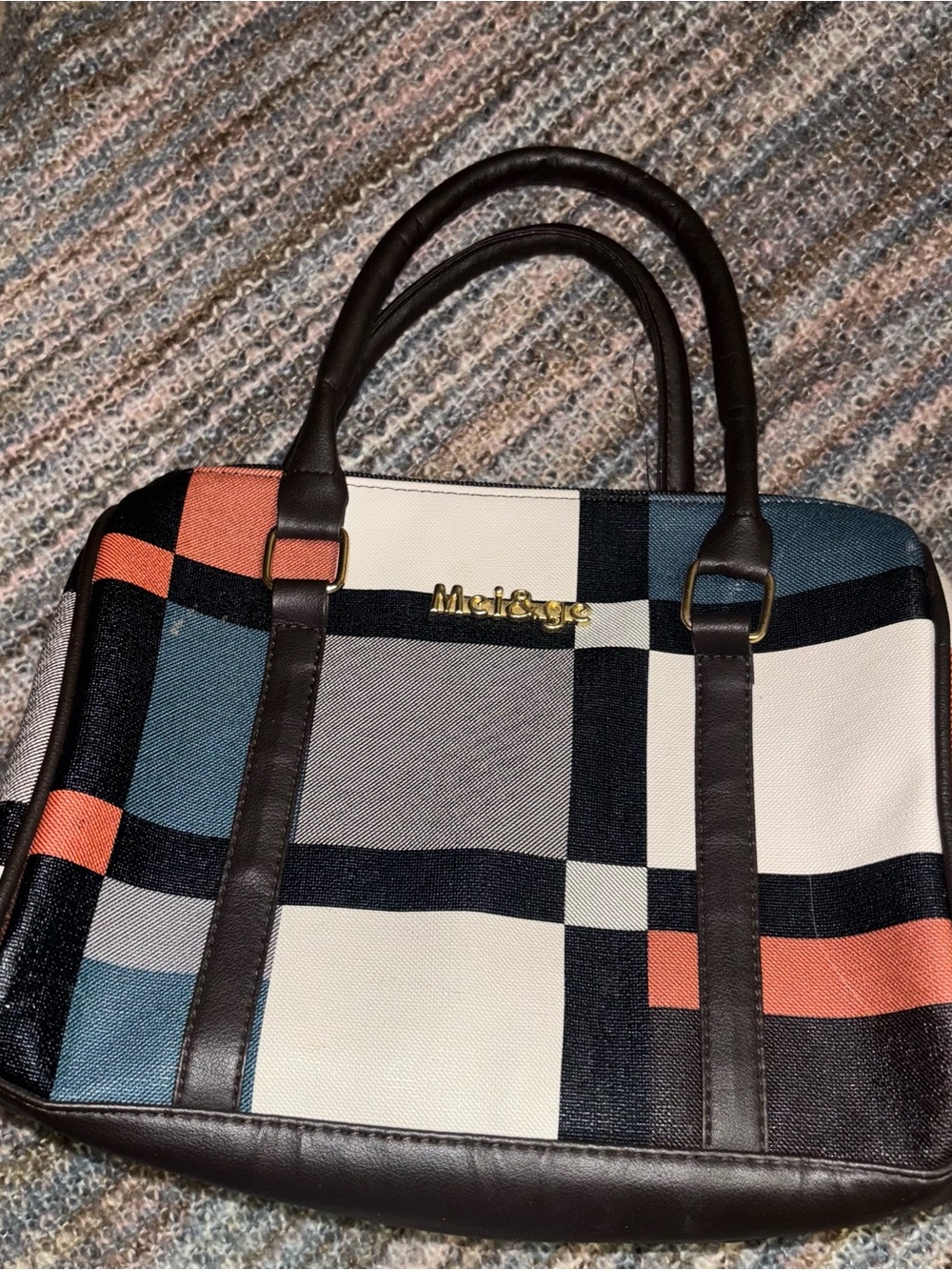 Mei&Ge fun funky plain pattern purse